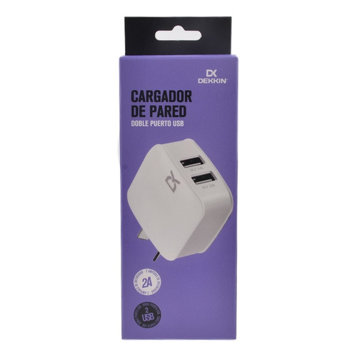 Cargador De Pared Doble Puerto Usb Dekkin