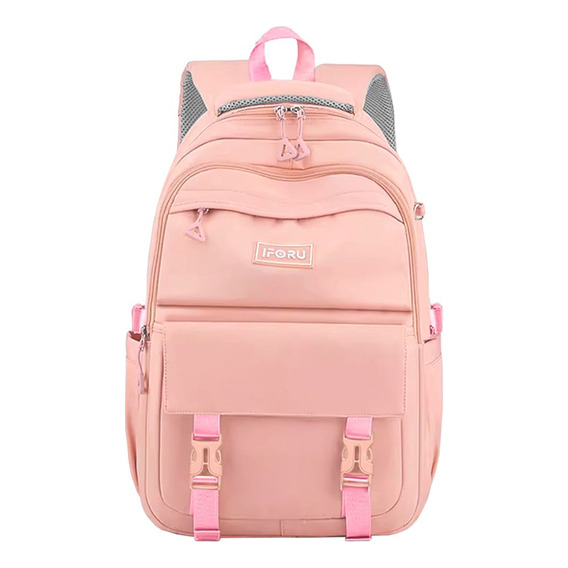 Mochila Escolar Viaje Bolsa  Antirrobo Mujer Mochilas Para Laptop 15.6 Inch Iforu Rosa 30 L