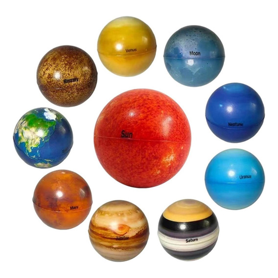 10 Piezas De Bolas De Planetas Del Sistema Solar, Modelo