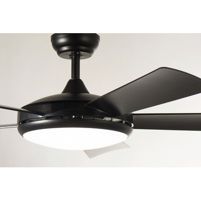 Ventilador Techo Negro 522b Led 24w Control Remoto Laft