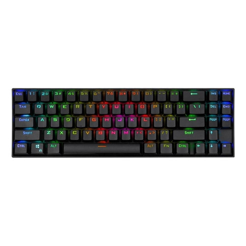 Teclado gamer inalámbrico Redragon Deimos K599-KRS QWERTY inglés UK color negro con luz RGB