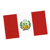 Bandera Del Perú 90cm X 60cm  Con Escudo Impreso