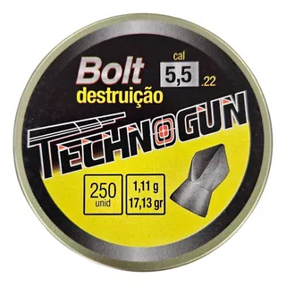 Chumbinho Bolt Destruição 5,5mm Technogun 250 Unidades