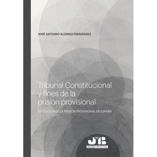 Tribunal Constitucional Y Fines De La Prisión Provisional., De José Antonio Alonso Fernández. Editorial J.m. Bosch Editor, Tapa Blanda En Español, 2019