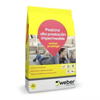 Pastina Weber Prestige Impermeable X 5kg Color Perlato