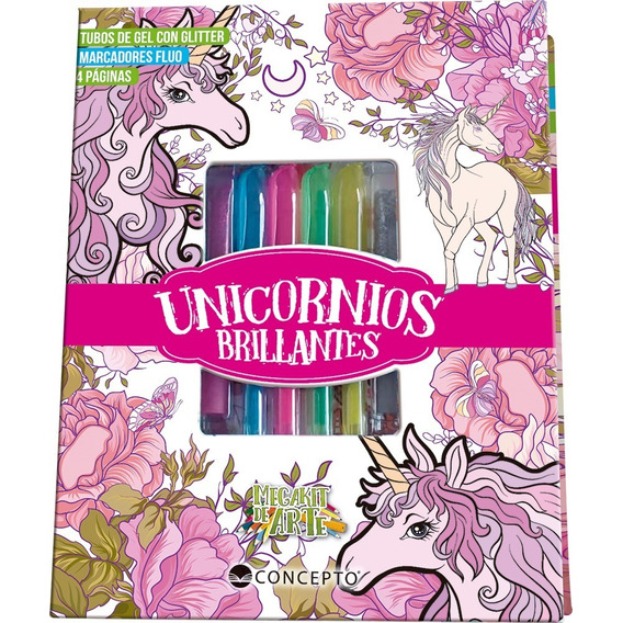 Megakit De Arte - Unicornios Brillantes - Con Maradores