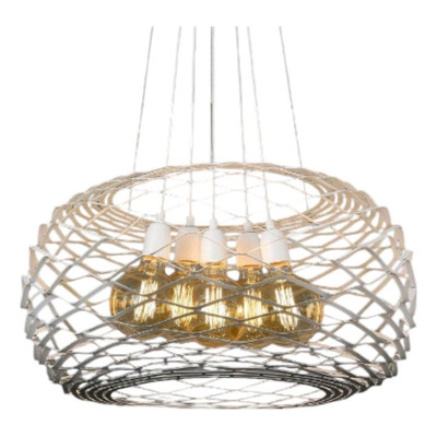 Lampara Colgante Nest Grande 5 Luces 90cm Blanco E27 Nk