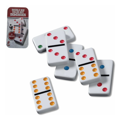 Juego Domino Caja Metálica 28 Piezas , Juegos De Mesa