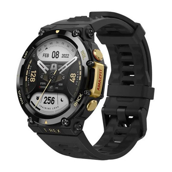 Smartwatch Amazfit T-Rex 2 T-Rex 2 1.39" caja de  aleación de polímero  astro black/gold, malla  astro black/gold de  silicona