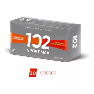 102 Sport Max Vitaminas Creatina Magnesio 30 Sobres