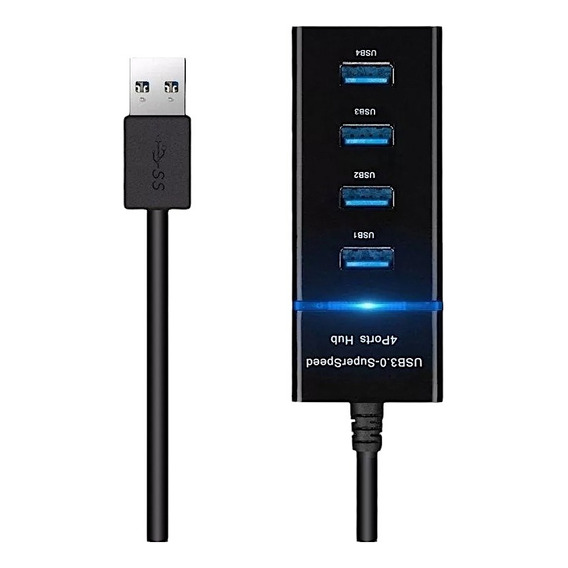 Hub Usb 3.0 4 Puertos De 5 Gbps Cable 30cm