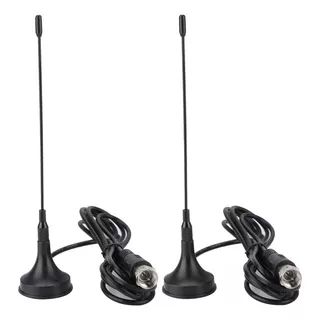 X2 Antena Hd Tv Digital Abierta Tvd Coaxial Con Iman