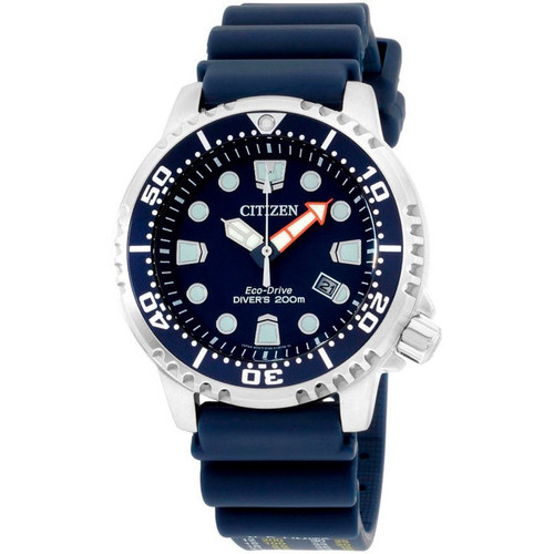 Reloj Citizen Promaster Diver Para Hombre Correa Azul Color del fondo Negro