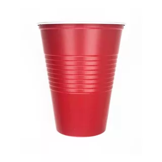 Vaso Plástico Rojo 500cc Americanos, Beerpong X 100 U