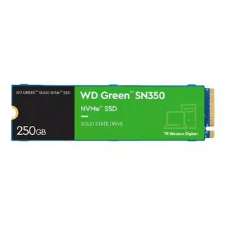 Ssd M.2 250gb Western Digital Nvme 2280 Pcie Gen3 2400mb/s Color Verde