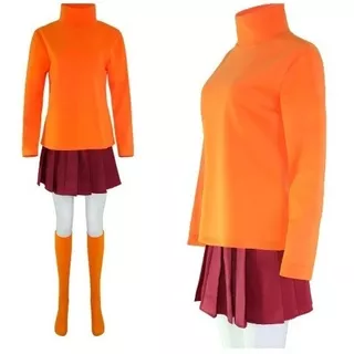 Fantasia Cosplay Velma Scooby-doo - Blusa + Saia