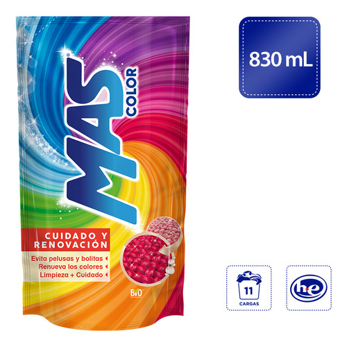 MAS detergente líquido color 830 ml