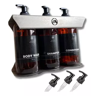 Dispenser Acero Inoxidable X3 Shampoo Crema Jabon +valvulas