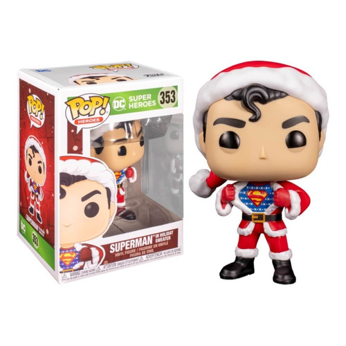 Funko Pop Superman Saco Navidad 353 - Dc Comics