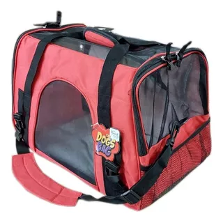 Bolsa Transporte Pet P/ Cães E Gato Avião Viagem P/ Cachorro Cor Vermelho