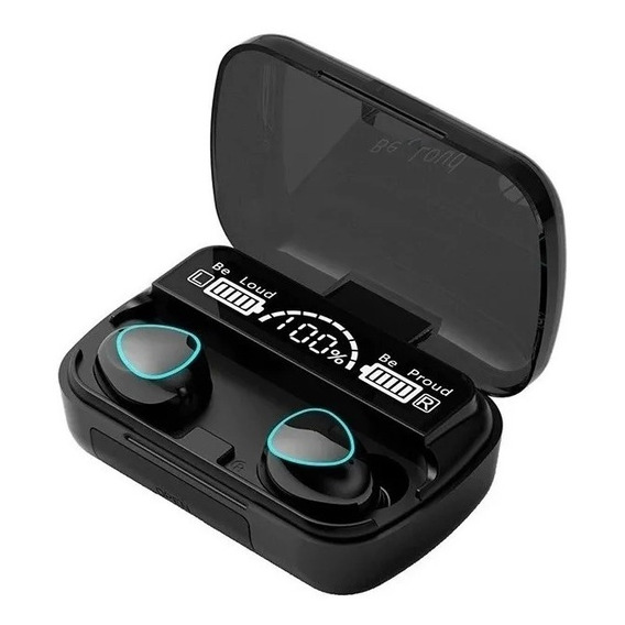 Audífonos Inalámbricos Bluetooth V5.1 M10 Powerbank 2000 Color Negro
