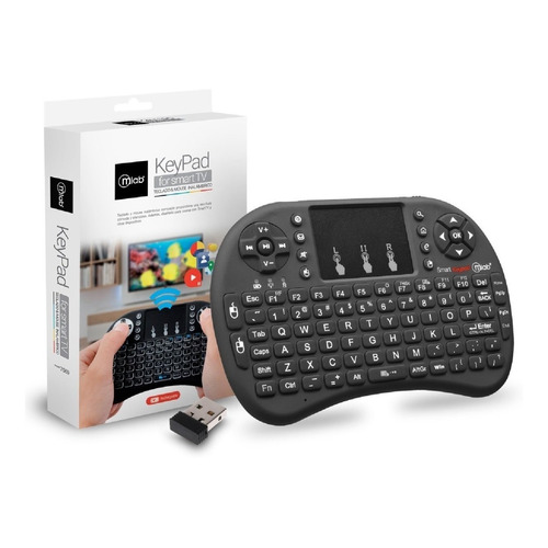 Teclado Touch Pad Wireless Smart Tv Microlab - 7569 Color del teclado Negro