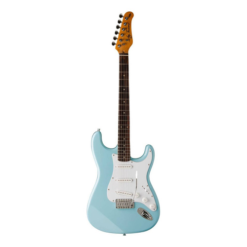 Guitarra eléctrica Jay Turser JT-300 double-cutaway de madera maciza daphne blue brillante con diapasón de palo de rosa