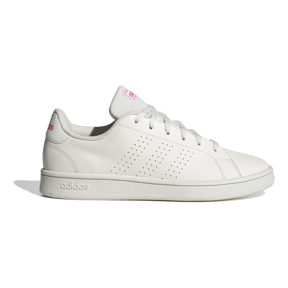 Tenis adidas Advantage Base Casual Mujer Color Chalk White/chalk White/pulse Magenta Diseño De La Tela Liso Talla 24.5 Mx