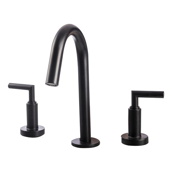 Grifería Para Lavatorio Aqualaf - Napoli Baño Lever Black Acabado Mate Color Negro