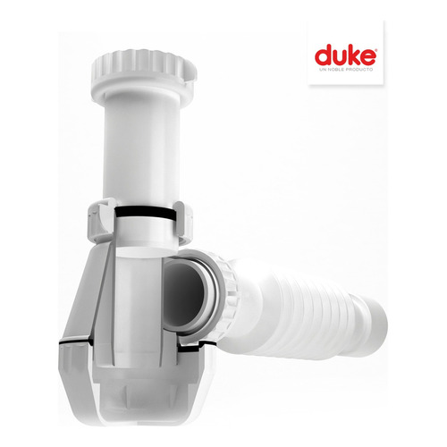 Sifon Simple Pvc Regulable - Duke Color Blanco