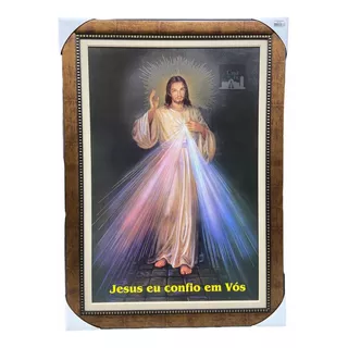 Quadro Decorativo Jesus Misericordioso 78x1,08cm Resinado