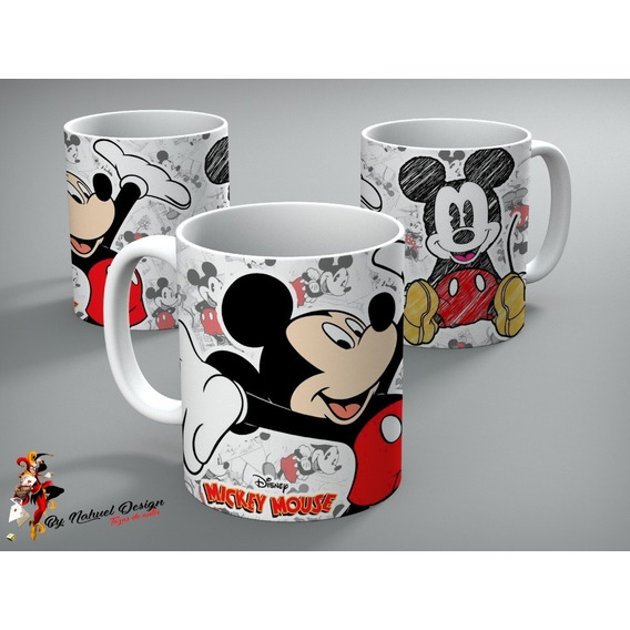 Taza - Tazón De Ceramica Mickey Mouse Premium