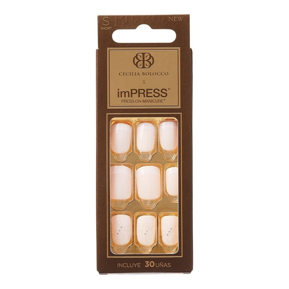 Uñas Impress Kiss Cecilia Bolocco - Nude & Natural Imsibeaty