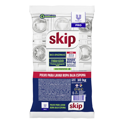 Jabón en polvo Skip Perfect Results floral bolsa  10 kg