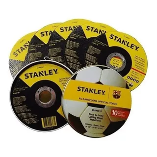 Set 10 Discos De Corte Stanley Amoladora 115mm Lata Sta8063b