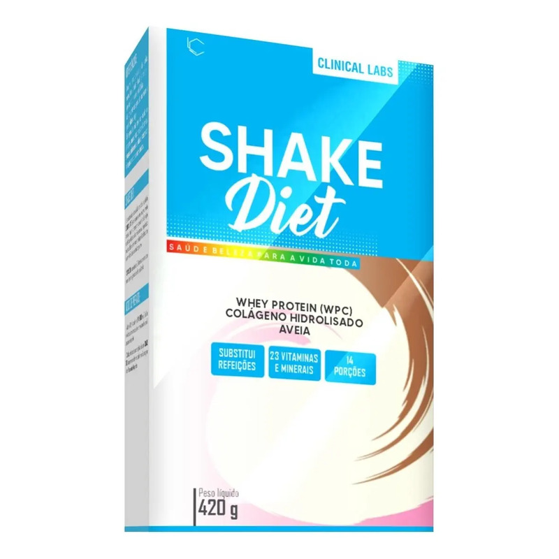 Clinical Labs Shake Diet 420g Chocolate com Whey e Colágeno