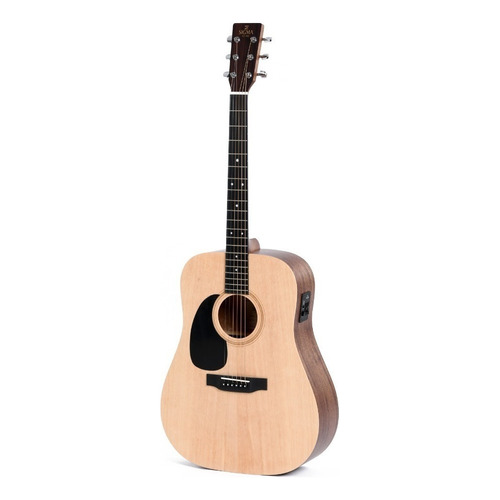 Guitarra Electroacústica Sigma SE DMEL para zurdos natural micarta satin