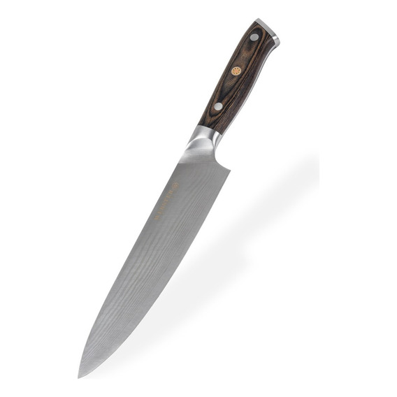 Cuchillo Acero Premium Webster Parrillero Cocina Chef Asado Color Damascus Pro Café