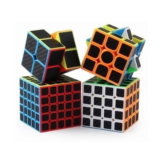 Cubo Rubik 2x2 3x3 4x4 5x5 Stickers Fibra De Carbono