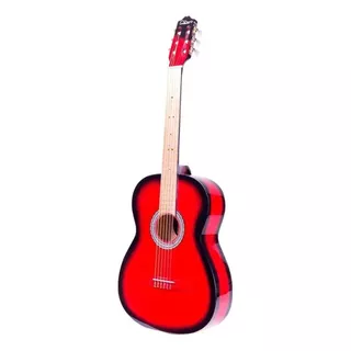 Guitarra Clásica La Purepecha Acústica Clásica Para Diestros Roja Sombra Brillante