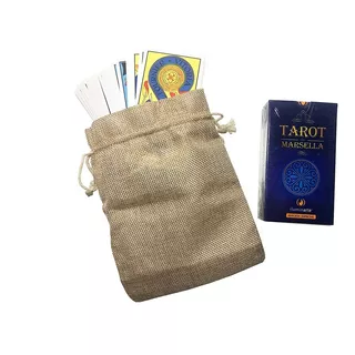 Mazo Cartas Tarot Marsella + Funda Artesanal + Manual