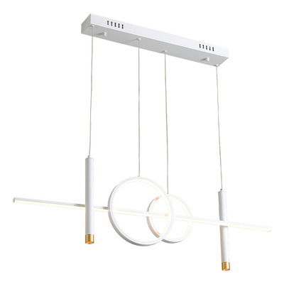 Colgante Led Diseño Moderno Blanco L8330 32w Mks