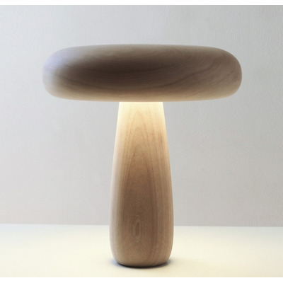 Lampara De Mesa Led 18w Nutina Madera Cedro Deco Moderno Obj