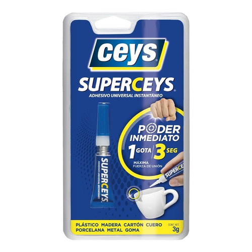 Super Ceys Poder Inmediato Pegamento Adhesivo Instantáneo