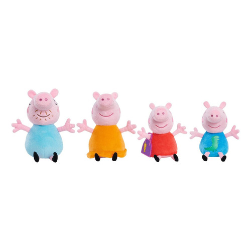 Peppa Pig Juego De 4 Animales De Peluche Pequeños Para La . Color Multicolor