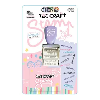 Sello Rotativo 12 Motivos Para Docentes Ibi Craft Maestra Color Del Exterior Rosa Chicle