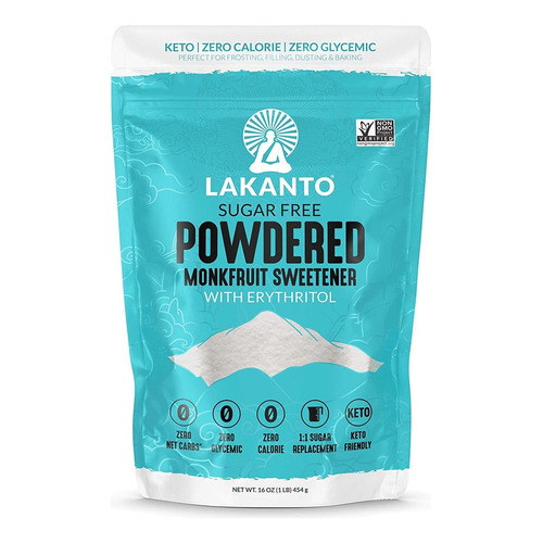 Edulcorante Lakanto Powdered en polvo sin TACC bolsa 454 g