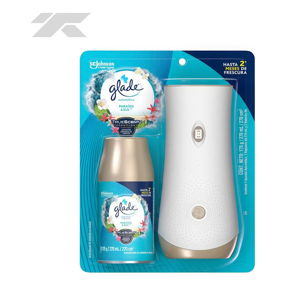 Aromatizador Automatico Paraíso Azul Glade + Repuesto