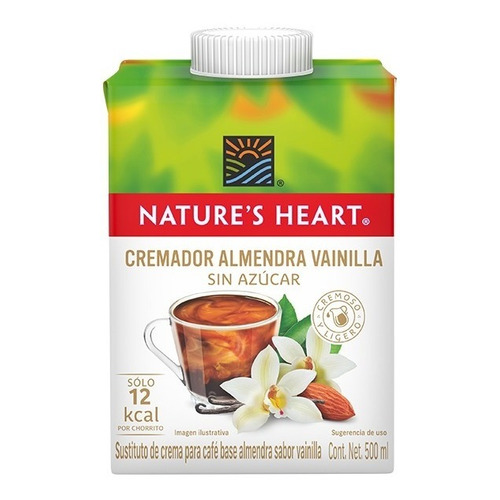 Cremador De Almendra Nature's Heart Vainilla Sin Azúcar 500ml	