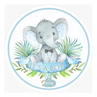 Stickers Elefantes Para Baby Shower Adheribles 140pz 3.5